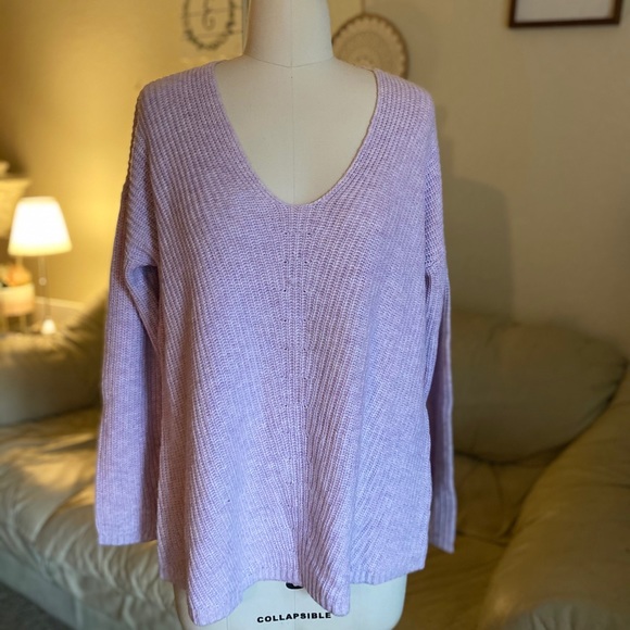 Marine Layer Elisa Pullover Knit lilac Sweater - Picture 4 of 12
